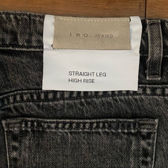 NWT IRO Lep Patchwork Distressed High Rise Slim-Leg Ankle Jeans Washed Black‎ 25 - Picture 8 of 8